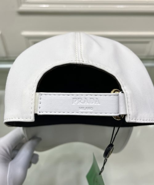 Prada Drill Baseball Cap White Prada Cap