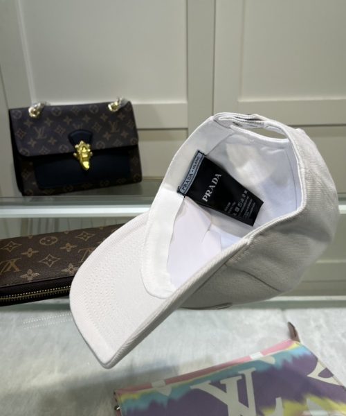 Prada Drill Baseball Cap White Prada Cap