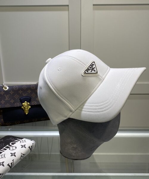 Prada Drill Baseball Cap White Prada Cap