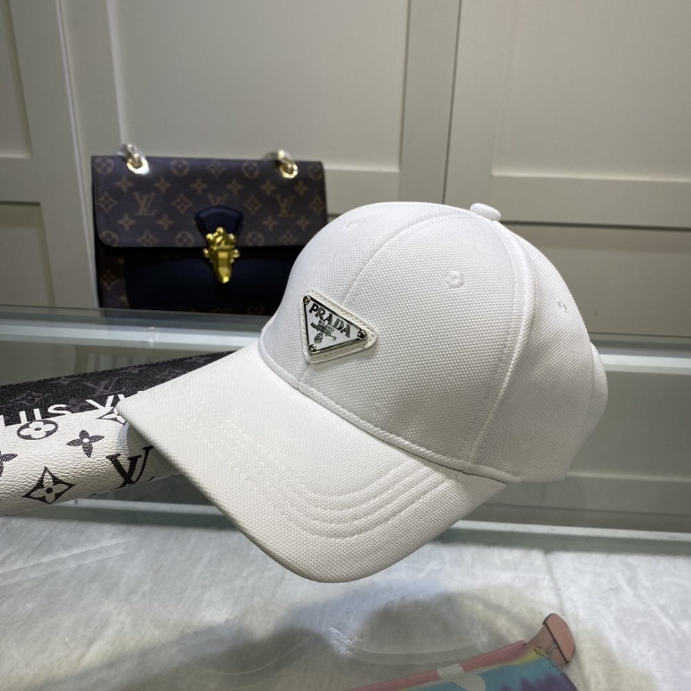 Prada Drill Baseball Cap White Prada Cap - Image 2