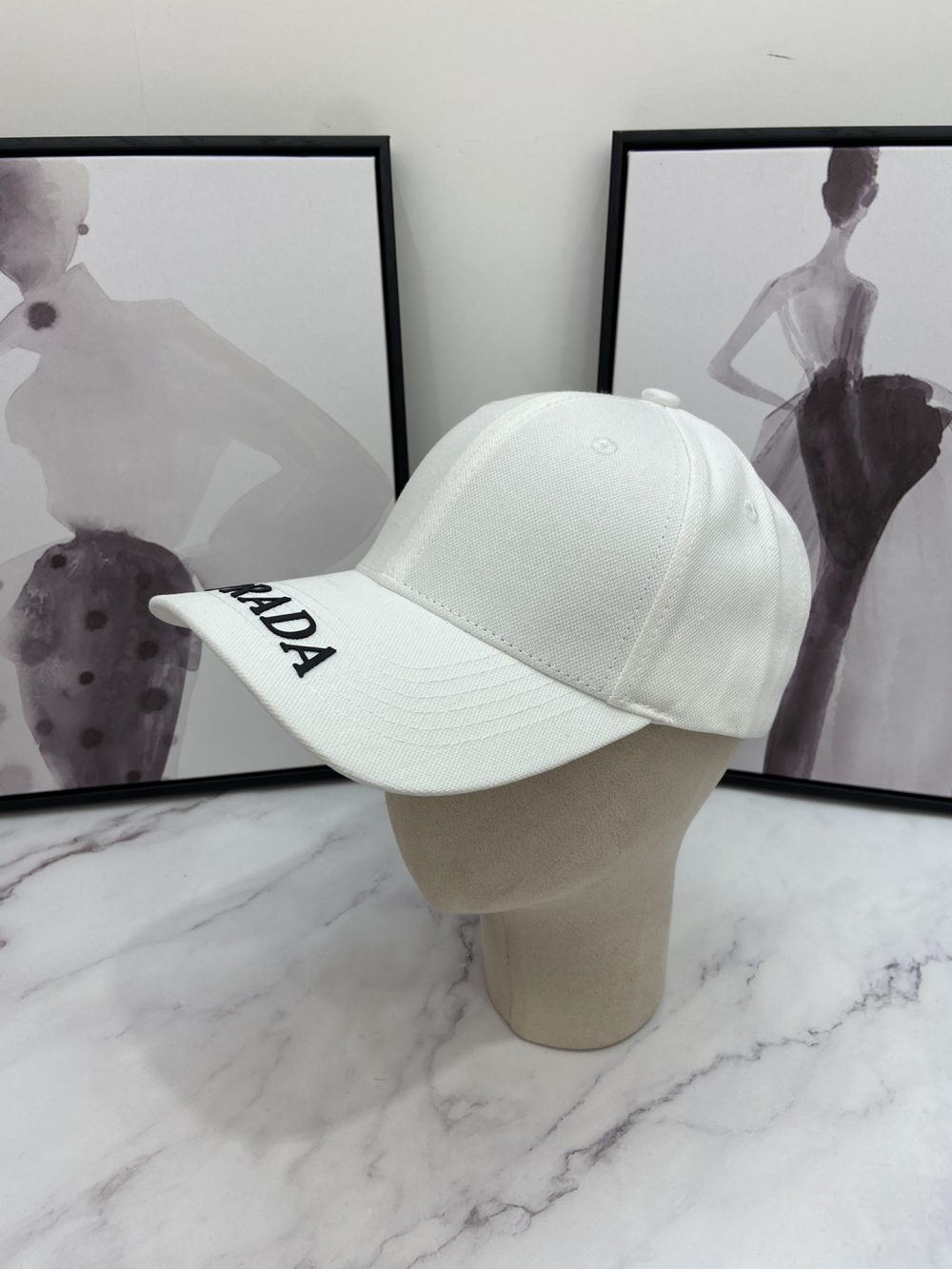 Prada Drill Baseball Cap White Prada Cap