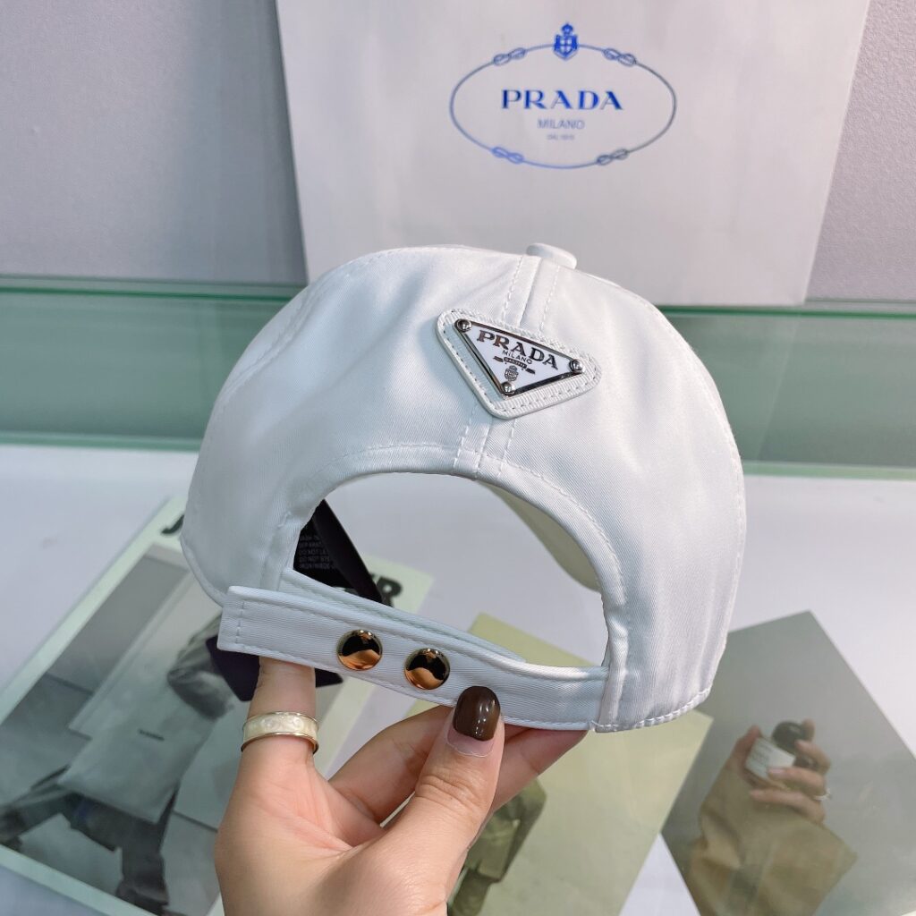 Prada Drill Baseball Cap White Prada Cap - Image 2