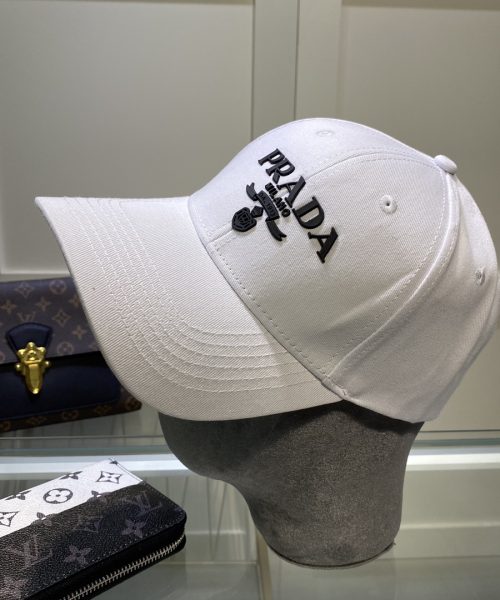 Prada Drill Baseball Cap White Prada Cap