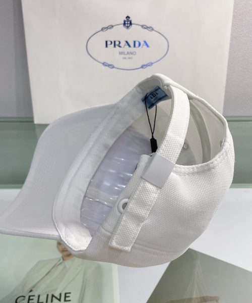 Prada Drill Baseball Cap White Prada Cap