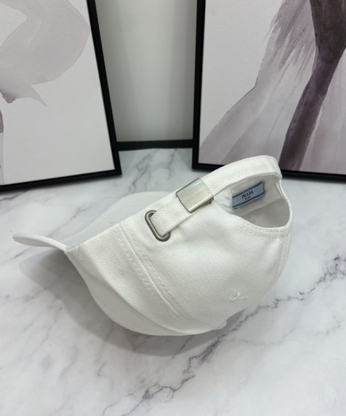 Prada Drill Baseball Cap White Prada Cap