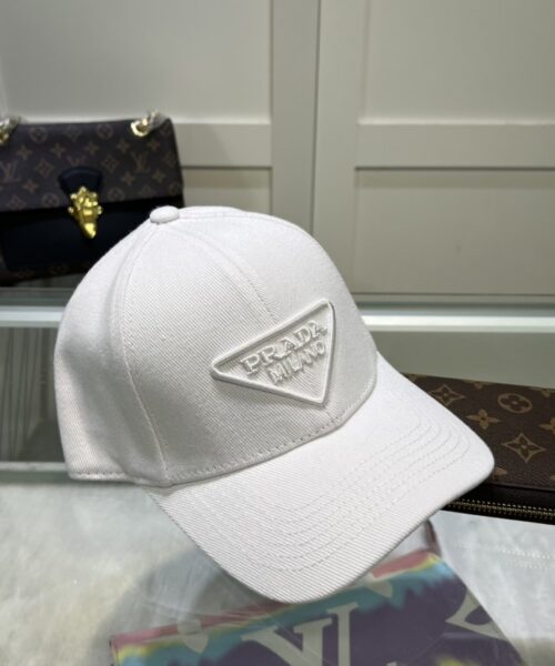 Prada Drill Baseball Cap White Prada Cap