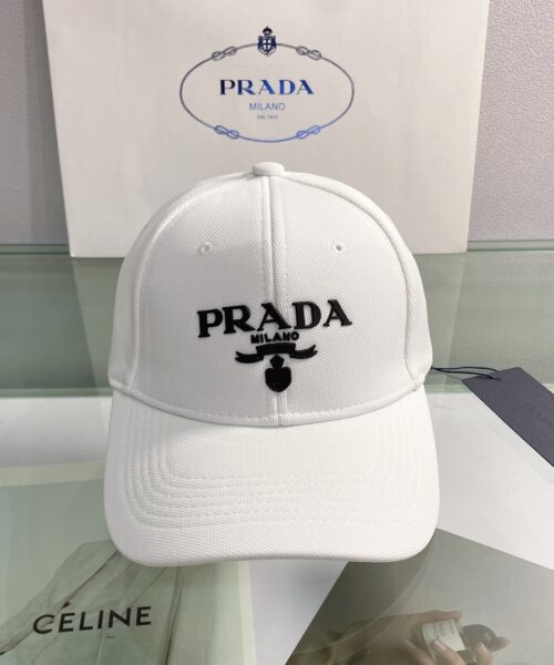 Prada Drill Baseball Cap White Prada Cap
