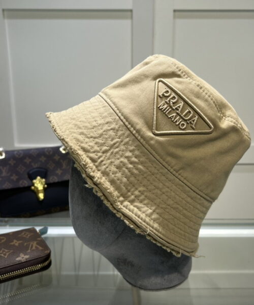 Prada Drill Bucket Hat Khaki Prada Hat Prada 1HC137_2FMB_F0241