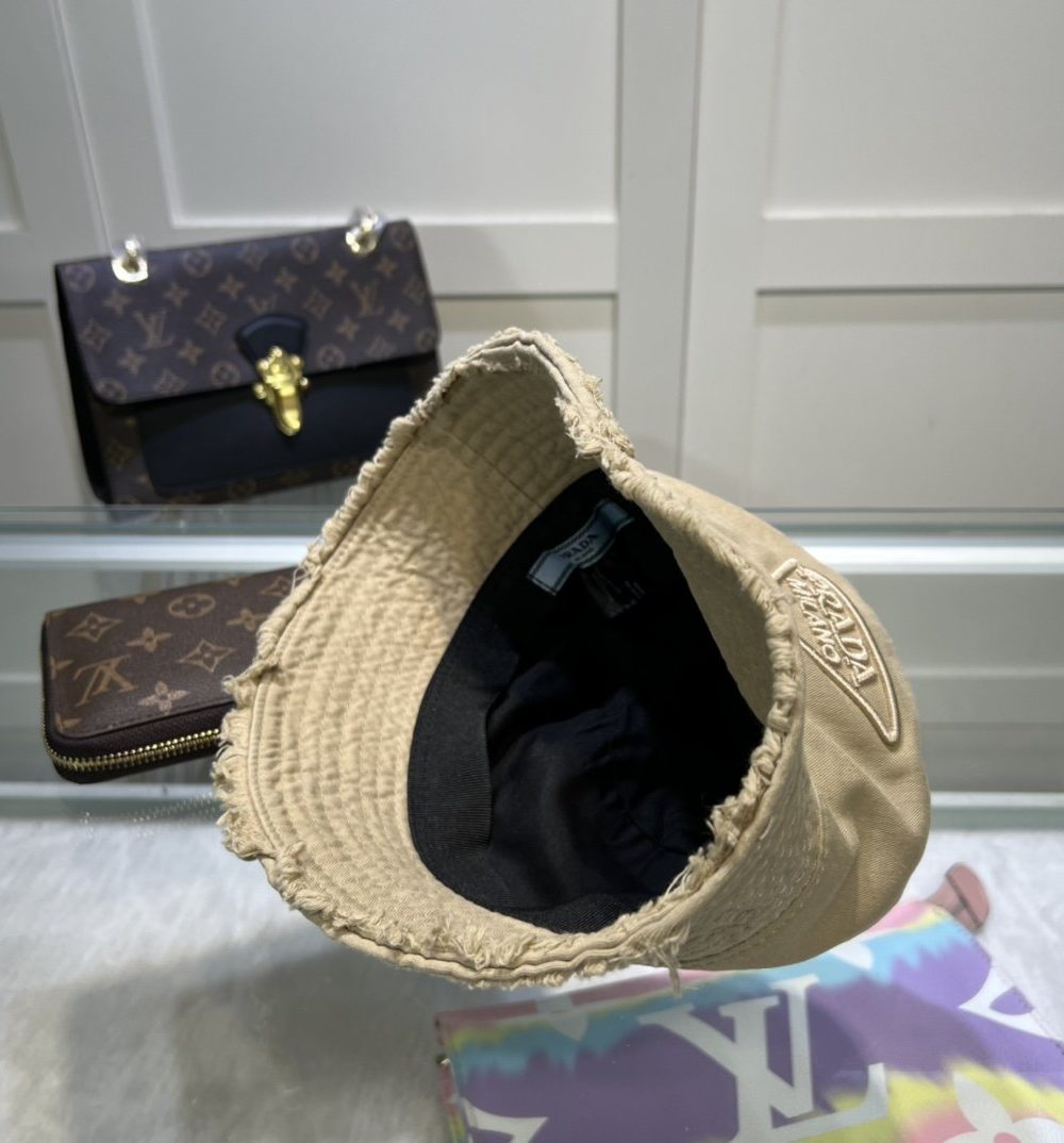 Prada Drill Bucket Hat Khaki Prada Hat Prada 1HC137_2FMB_F0241