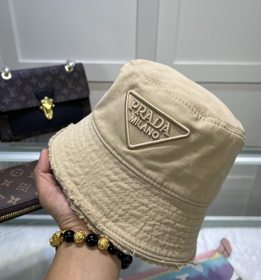 Prada Drill Bucket Hat Khaki Prada Hat Prada 1HC137_2FMB_F0241