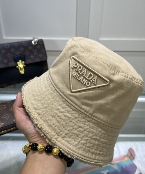 Prada Drill Bucket Hat Khaki Prada Hat Prada 1HC137_2FMB_F0241