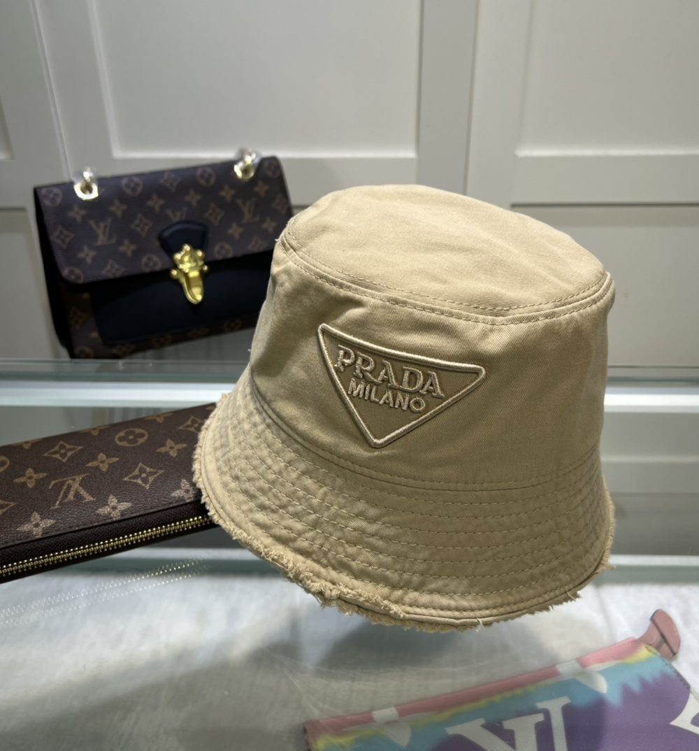 Prada Drill Bucket Hat Khaki Prada Hat Prada 1HC137_2FMB_F0241