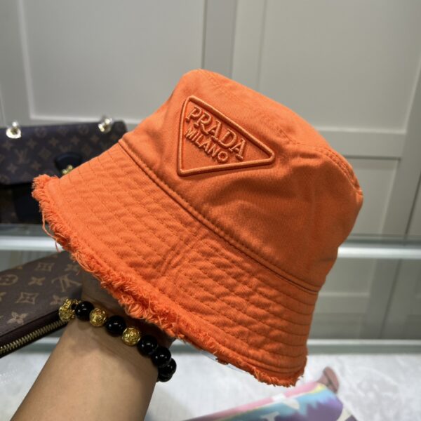 Prada Drill Bucket Hat Orange Prada Hat 1HC137_2FMB_F0049