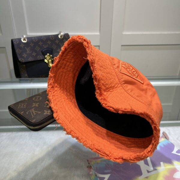 Prada Drill Bucket Hat Orange Prada Hat 1HC137_2FMB_F0049