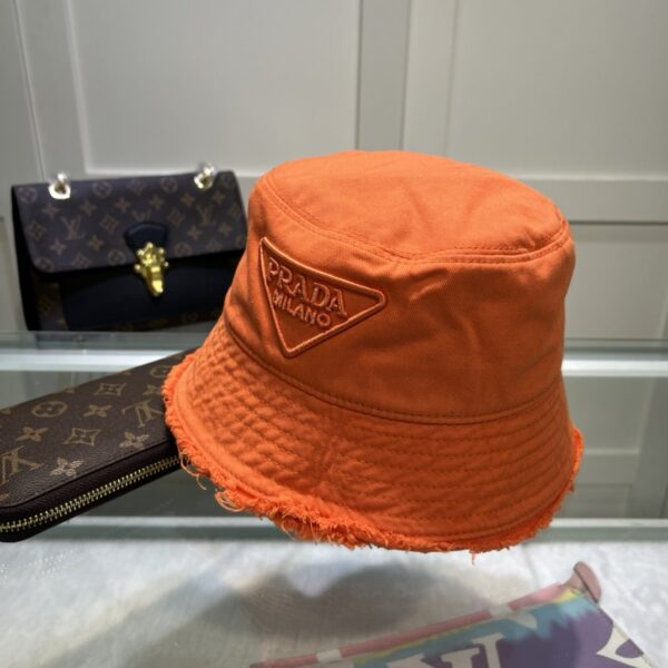 Prada Drill Bucket Hat Orange Prada Hat 1HC137_2FMB_F0049