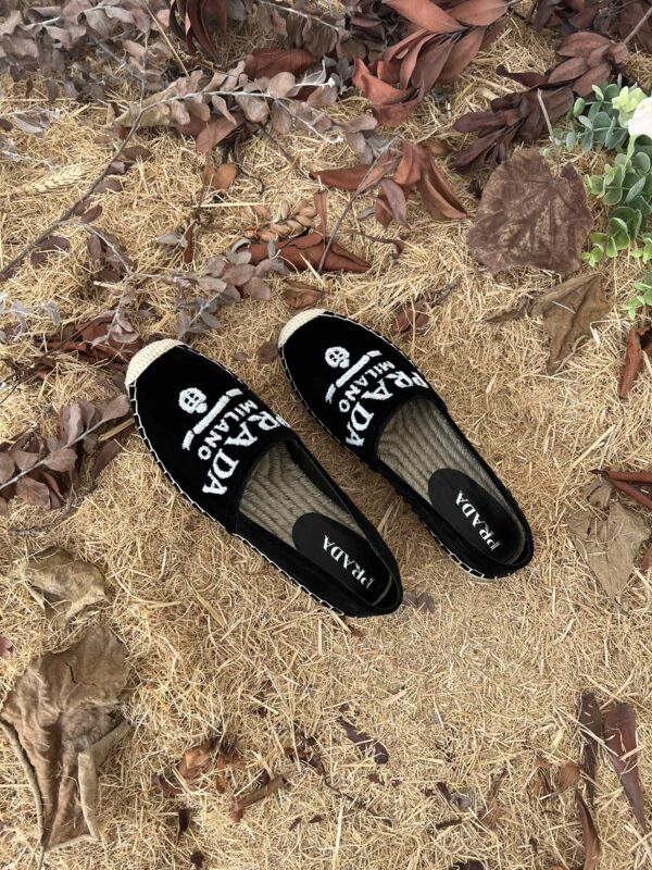Prada Espadrillas In Velluto Black For Women 0.8in/20mm PRD P00618374
