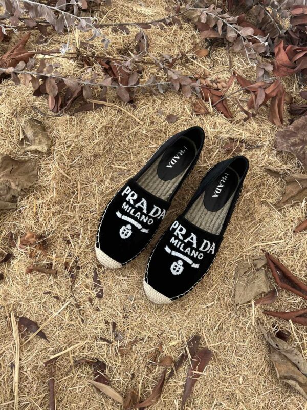Prada Espadrillas In Velluto Black For Women 0.8in/20mm PRD P00618374