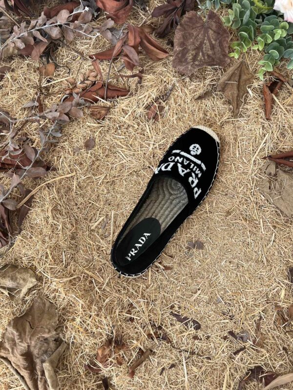 Prada Espadrillas In Velluto Black For Women 0.8in/20mm PRD P00618374