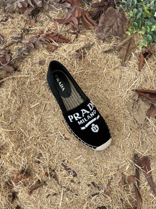 Prada Espadrillas In Velluto Black For Women 0.8in/20mm PRD P00618374