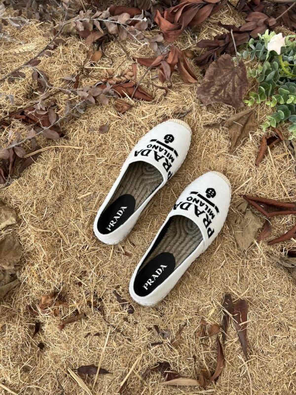 Prada Espadrillas In Velluto White For Women 0.8in/20mm PRD 