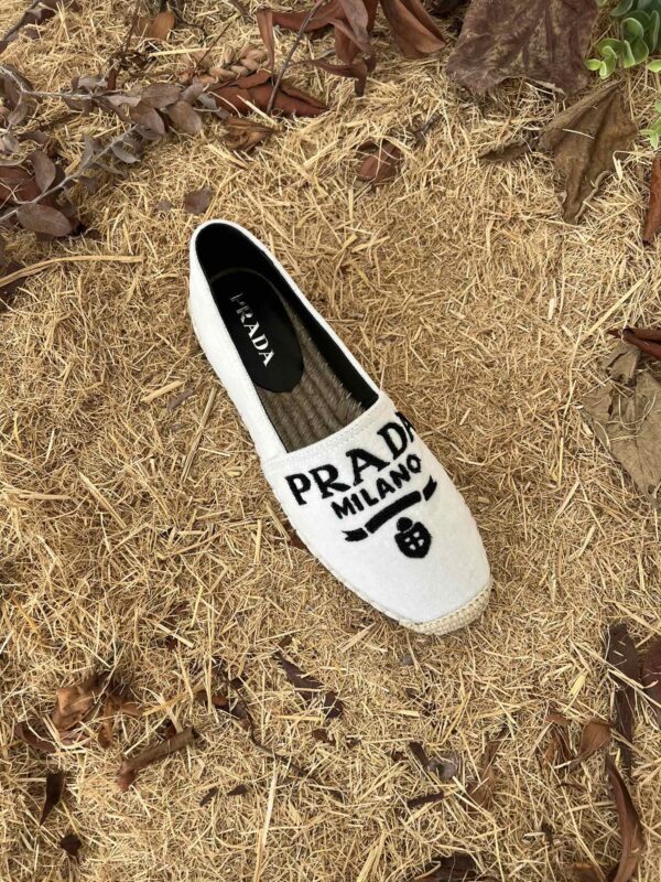 Prada Espadrillas In Velluto White For Women 0.8in/20mm PRD 