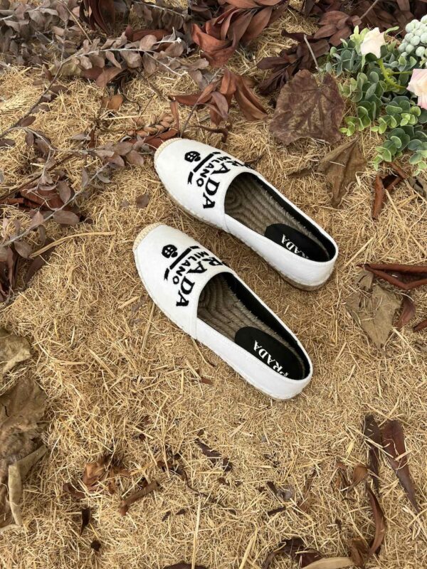 Prada Espadrillas In Velluto White For Women 0.8in/20mm PRD 