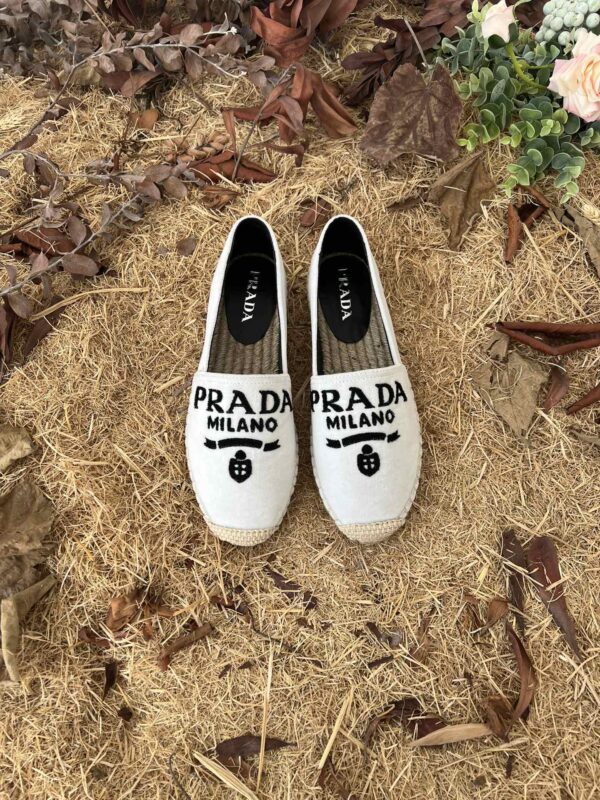 Prada Espadrillas In Velluto White For Women 0.8in/20mm PRD 