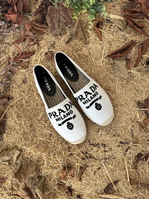 Prada Espadrillas In Velluto White For Women 0.8in/20mm PRD 