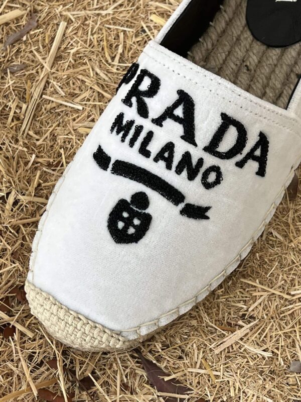 Prada Espadrillas In Velluto White For Women 0.8in/20mm PRD 