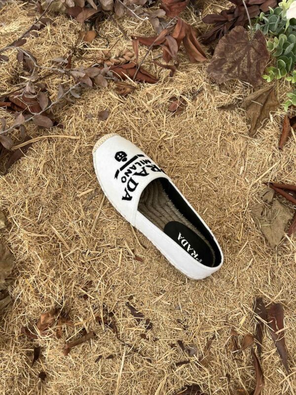 Prada Espadrillas In Velluto White For Women 0.8in/20mm PRD 