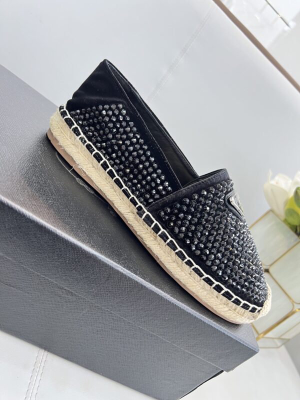 Prada Espadrillas With Crystals Black For Women 0.8in/20mm PRD