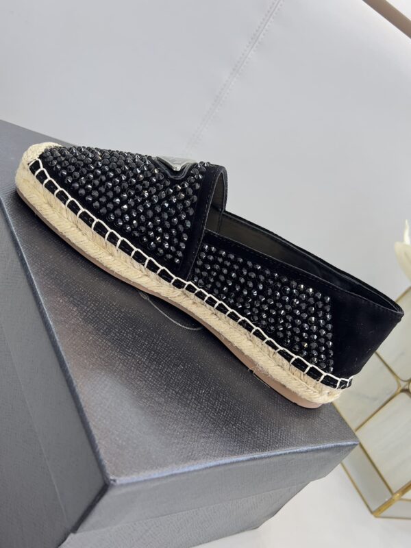 Prada Espadrillas With Crystals Black For Women 0.8in/20mm PRD