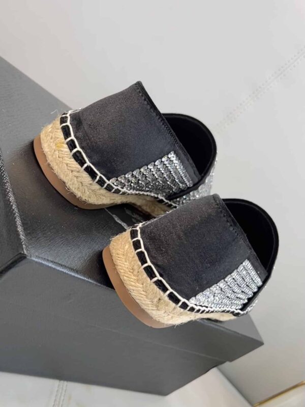 Prada Espadrillas With Crystals Black For Women 0.8in/20mm PRD