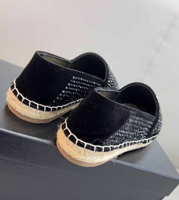 Prada Espadrillas With Crystals Black For Women 0.8in/20mm PRD