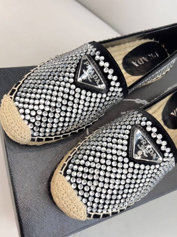 Prada Espadrillas With Crystals Silver For Women 0.8in/20mm PRD