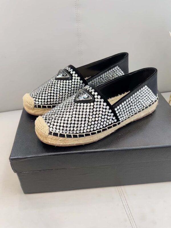 Prada Espadrillas With Crystals Silver For Women 0.8in/20mm PRD