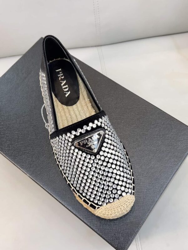 Prada Espadrillas With Crystals Silver For Women 0.8in/20mm PRD