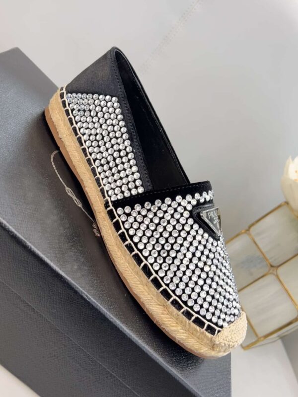 Prada Espadrillas With Crystals Silver For Women 0.8in/20mm PRD