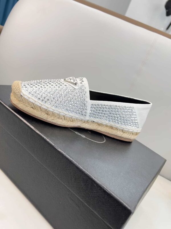 Prada Espadrillas With Crystals White For Women 0.8in/20mm PRD