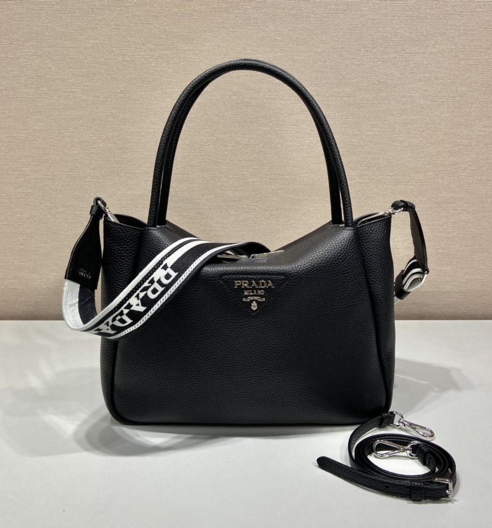 Prada Large Handbag Black For Women, Women's Bags 9in/23cm