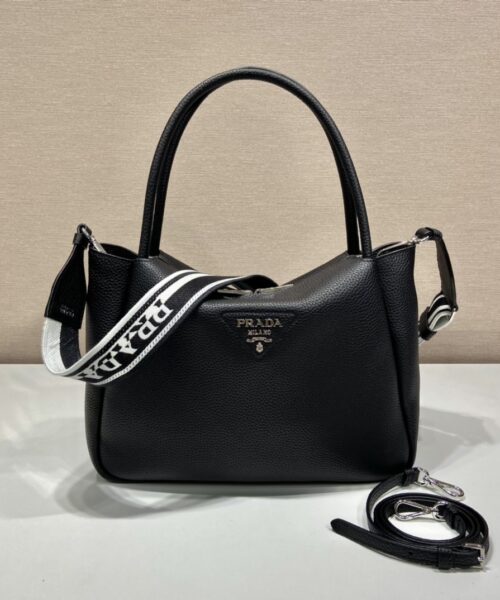 Prada Large Handbag Black For Women, Women's Bags 9in/23cm