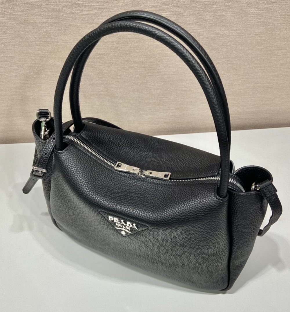 Prada Large Handbag Black For Women, Women's Bags 9in/23cm