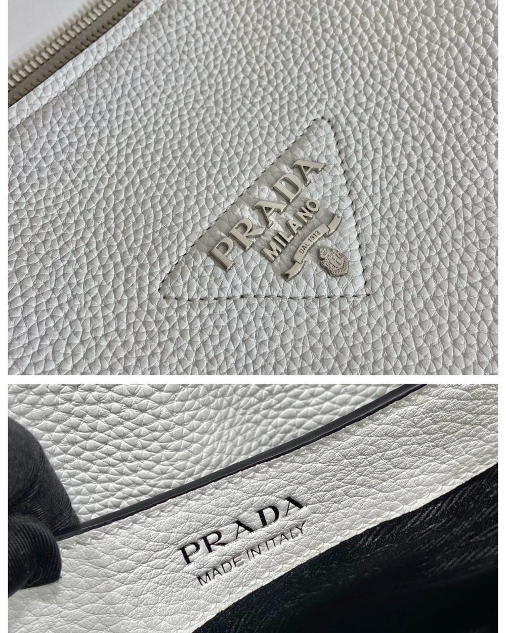 Prada Large Handbag White For Women, Women's Bags 9in/23cm