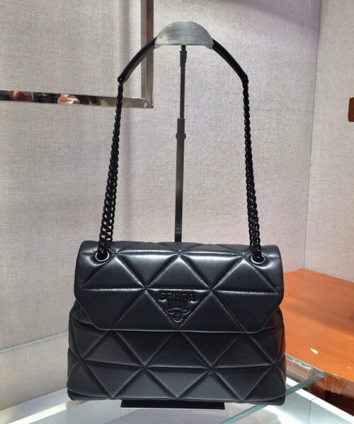 Prada Large Nappa Spectrum Bag Black For Women, Women's Bags 10.6in/27cm 1BD231_WDF0_F0ES9_V_OOO