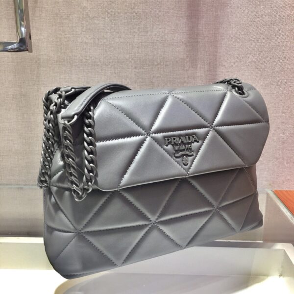 Prada Large Nappa Spectrum Bag Grey For Women, Women's Bags 10.6in/27cm 1BD231_WDF0_F0LU5_V_OOO