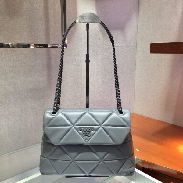 Prada Large Nappa Spectrum Bag Grey For Women, Women's Bags 10.6in/27cm 1BD231_WDF0_F0LU5_V_OOO