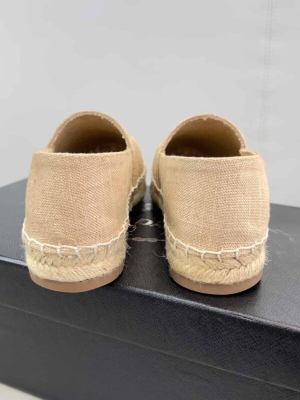 Prada Linen Espadrilles Beige For Women 0.8in/20mm PRD 1S841M_376_F0065_F_020