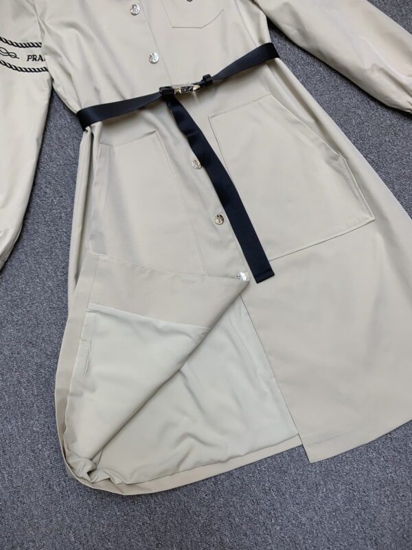 Prada Long Empty Dress Cream For Women