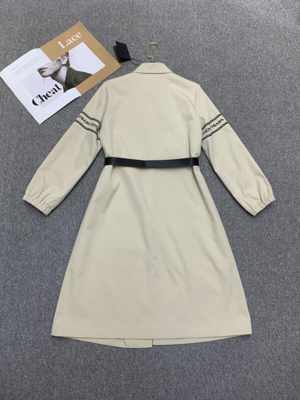 Prada Long Empty Dress Cream For Women