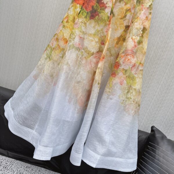 Prada Luminosity Linen And Silk Midi Dress Yellow For Women